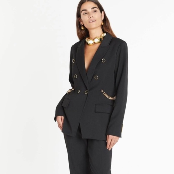Tanya Taylor Michelle blazer jacket with chain - Picture 1 of 5